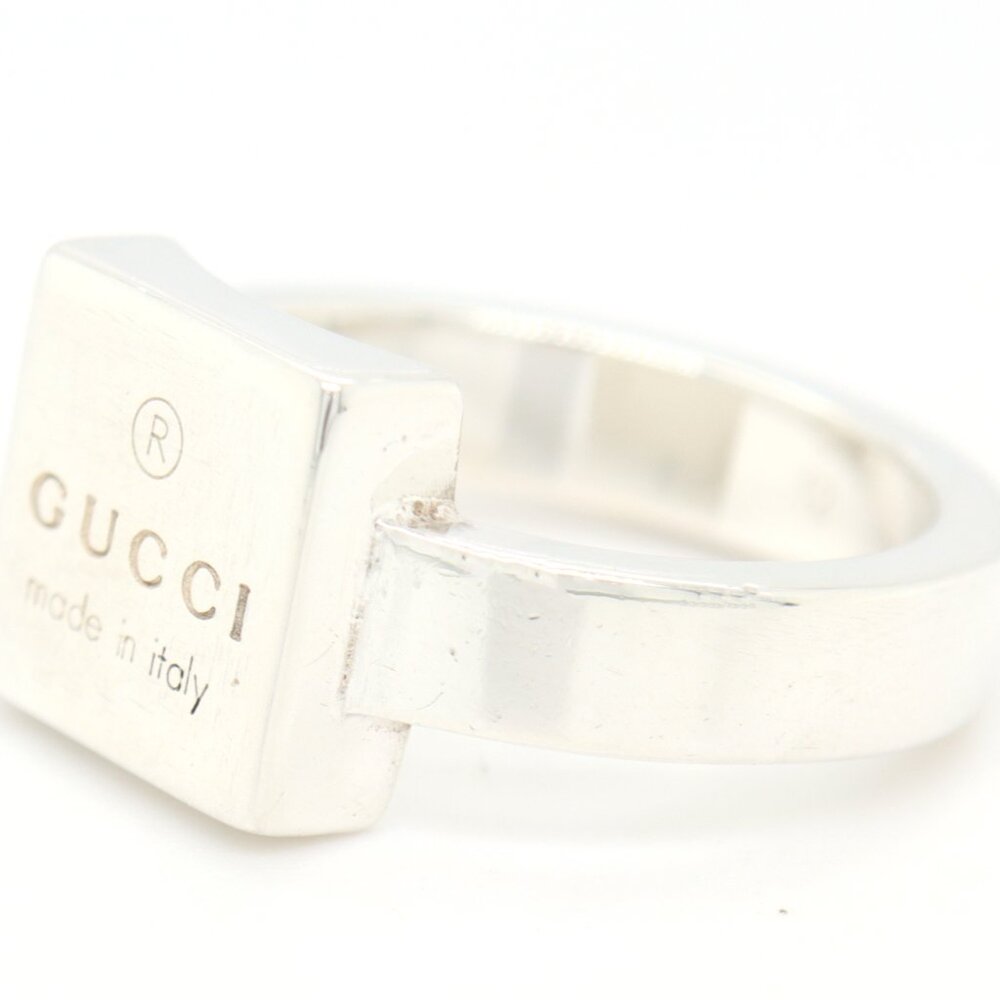 Gucci Square Sterling Silver Ring - image 3